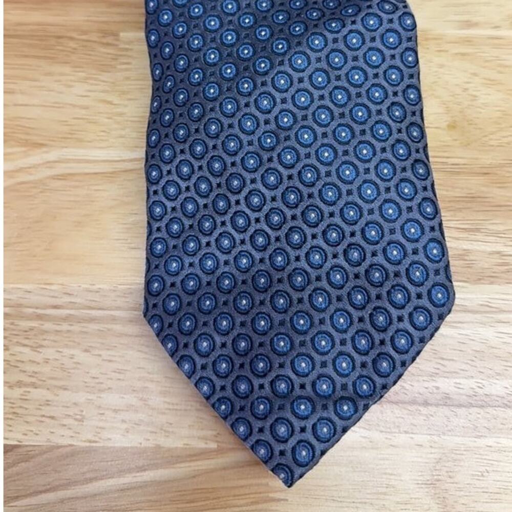 Joseph Abboud Blue Patterned Silk Tie